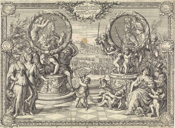 Allegory of the coronation of Joseph I King of Hungary, Justus van den Nijpoort, 1687