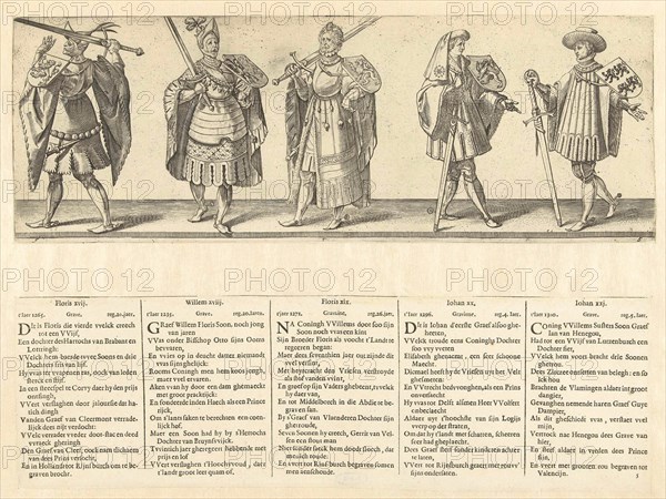 Count Floris XVII, Willem XVIII, Floris XIX, Jan XX and Jan XXI