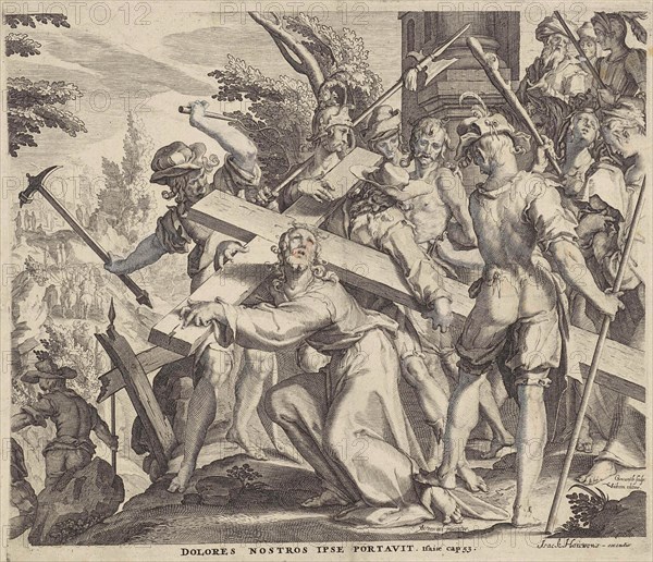 Carrying of the Cross, Willem Isaacsz. van Swanenburg, Isaac Houwens, Christoffel van Sichem, 1606