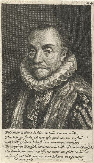 Portrait of William I, Prince of Orange, print maker: Hendrik Bary, Geeraert Brandt I, 1657 - 1707