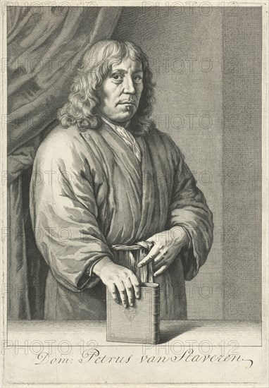 Portrait of Peter van Staveren, print maker: Johannes Willemsz. Munnickhuysen, Willem van Mieris, 1664 - 1721