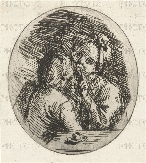 Man and woman talking, Louis Bernard Coclers, 1756 - 1817