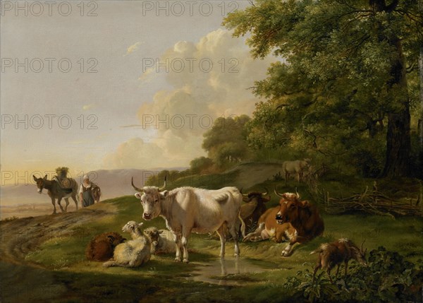 Landscape with Cattle, Pieter Gerardus van Os, 1806