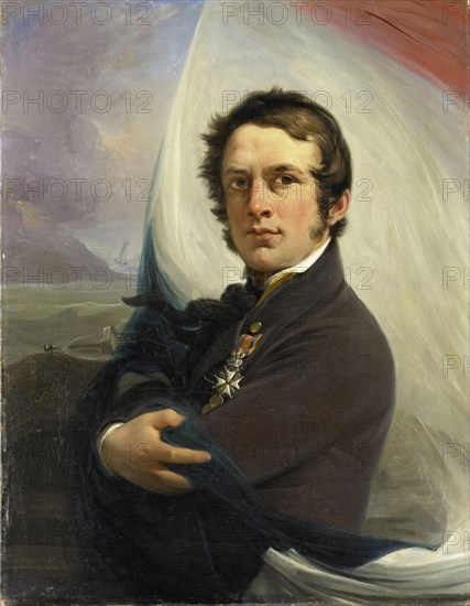 Portrait of Jacob Hobein, Rescued the Dutch Flag under Enemy Fire, 18 March 1831, Jan Willem Pieneman, 1832