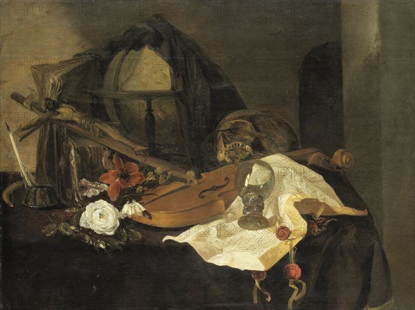 Vanitas Still Life, Jacques de Claeuw, 1650