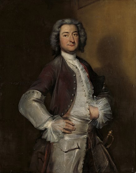 Portrait of Isaac Sweers, Chief Officer of Amsterdam and Governor of the Dutch East India Company, Cornelis Troost, 1730 - 1740