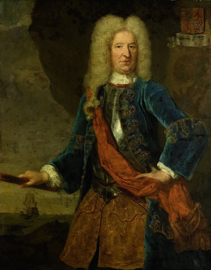 Portrait of FranÃ§ois van Aerssen, Lord of Sommelsdijk, Vice-Admiral of Holland and West-Friesland, Mattheus Verheyden, 1728