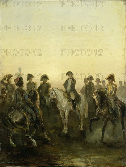 Napoleon with his Staff, Charles Rochussen, 1840 - 1850