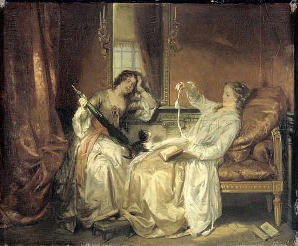 The conversation, David Bles, c. 1850 - c. 1899