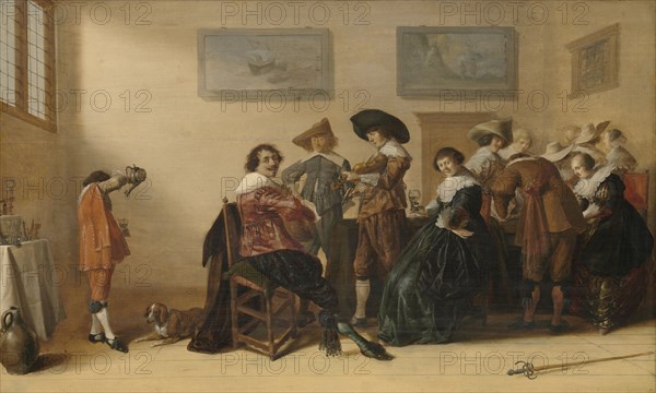 Merry company in a room, Anthonie Palamedesz., 1633