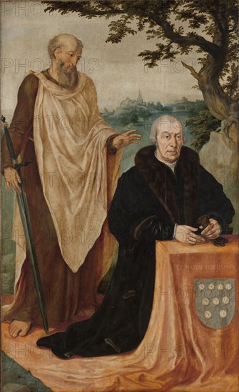 Portrait of the Donor Matelief Dammasz. with Saint Paul, Maarten van Heemskerck, 1564