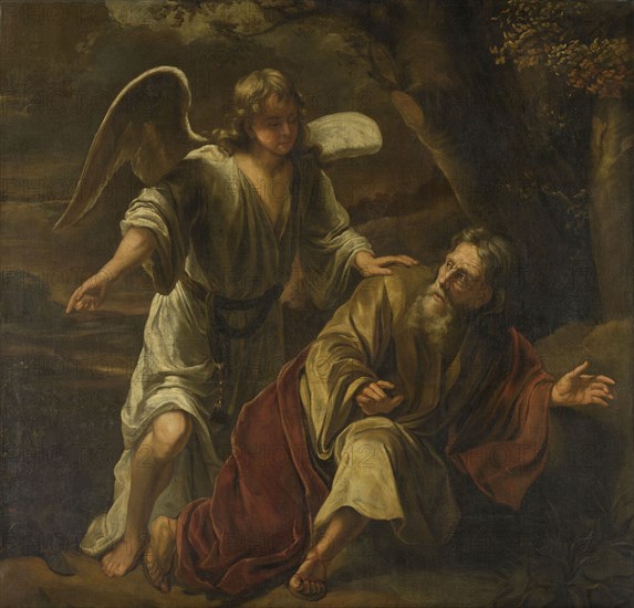 Biblical Scene, perhaps the Prophet Elijah Visited by an Angel, attributed to Ferdinand Bol, c. 1645 - c. 1669