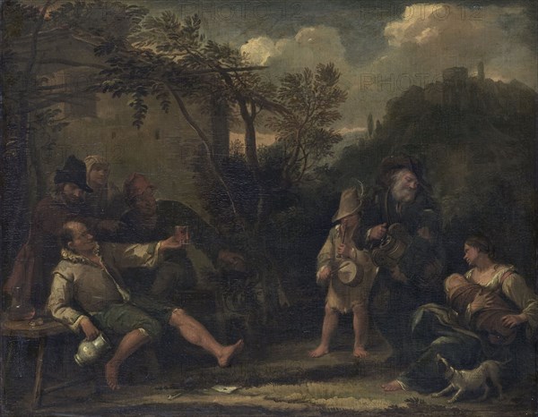 Merry Company, Dirck Helmbreeker, 1675 - 1702