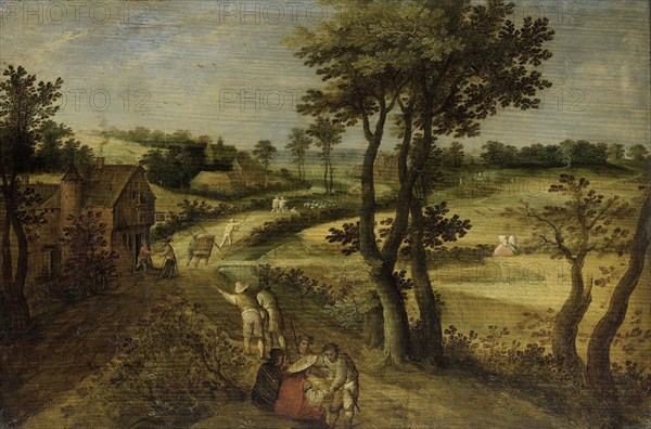 Landscape with Corn Fields, attributed to Jacob Savery (II), 1602 - 1630