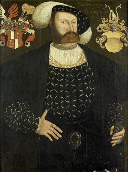 Presumed Posthumous Portrait of Rudolph van Buynou (Bunau), Drossard of Stavoren and Chief Magistrate of Gaasterland, attributed to Adriaen van Cronenburg, 1553