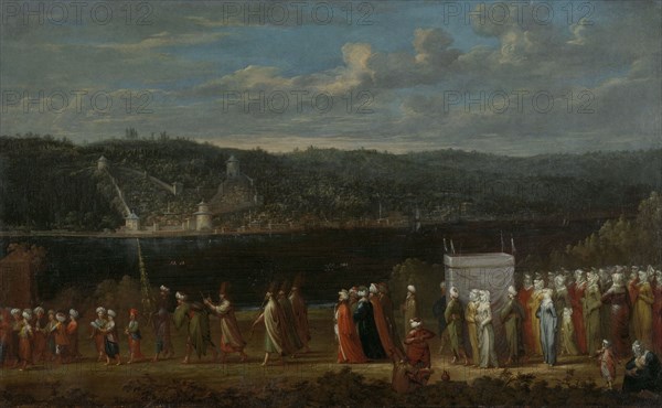 Wedding procession on the Bosphorus, Turkey, Jean Baptiste Vanmour, c. 1720 - c. 1737