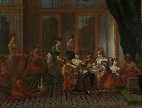 Banquet of Distinguished Turkish Women, Jean Baptiste Vanmour, c. 1720 - c. 1737