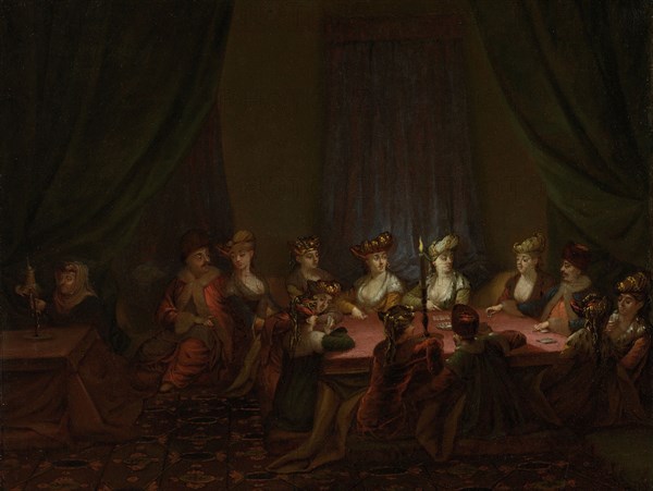 Party of Armenians Playing Cards, Jean Baptiste Vanmour, c. 1720 - c. 1737