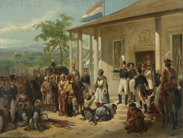 The Arrest of Diepo Negoro by Lieutenant-General Baron De Kock, Nicolaas Pieneman, c. 1830 - c. 1835