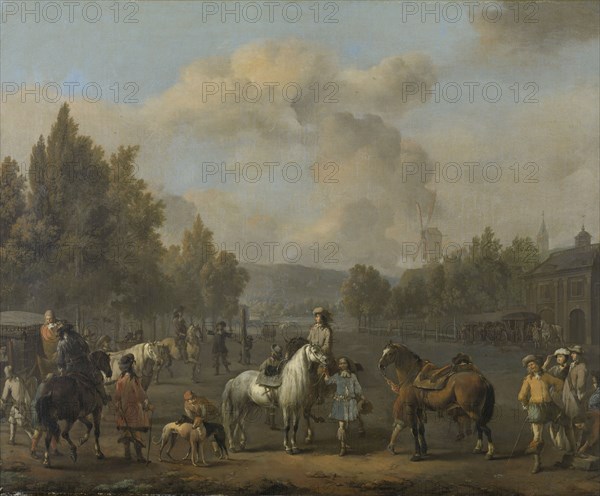 Riding School, Johannes Lingelbach, 1650 - 1674