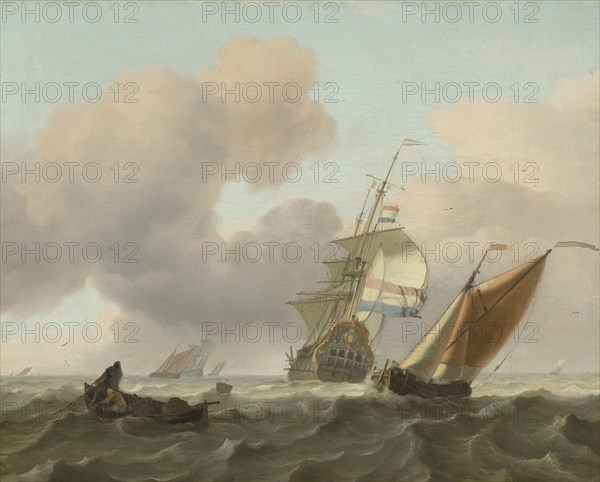 Rough Sea with Ships, Ludolf Bakhuysen, 1697