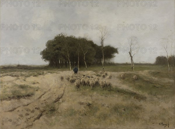 On the Heath near Laren, The Netherlands, Anton Mauve, 1887