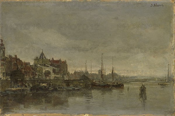 The Schreierstoren in Amsterdam, The Netherlands, Jacob Maris, 1879 - 1881