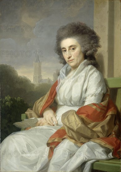 Portrait of Cornelia Rijdenius, Wife of Johannes Lublink II, Johann Friedrich August Tischbein, 1790 - 1795