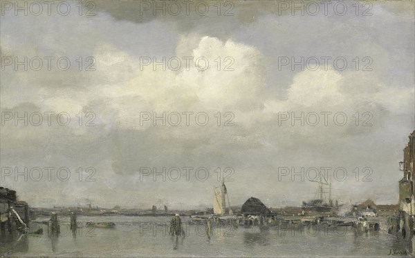 Harbour view, Jacob Maris, c. 1890