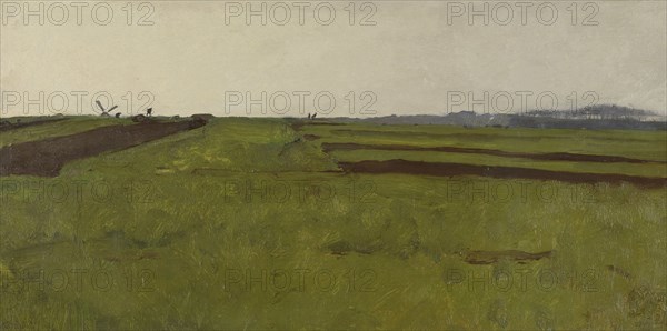 Landscape with fields, Willem Witsen, 1885 - 1922