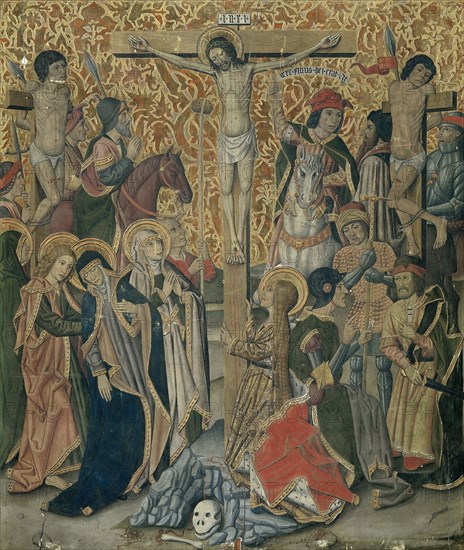 Calvary, attributed to workshop of Pablo VergÃ³s, 1475 - 1499