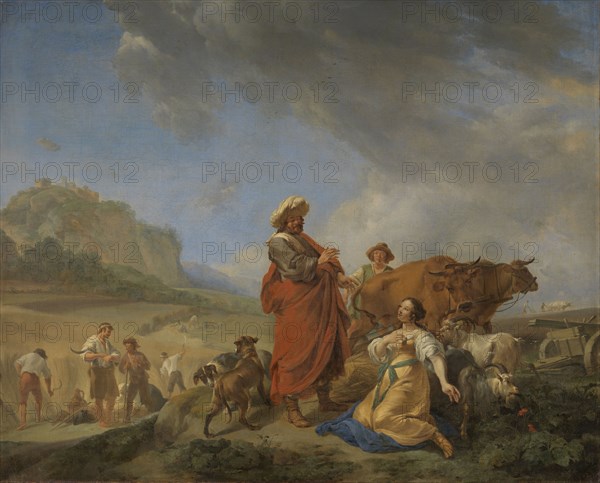 Ruth and Boaz, Nicolaes Pietersz. Berchem, 1640 - 1650