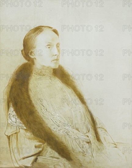 A.M.L. Bonger-van der Linden. First wife of the collector André Bonger, Odilon Redon, 1905