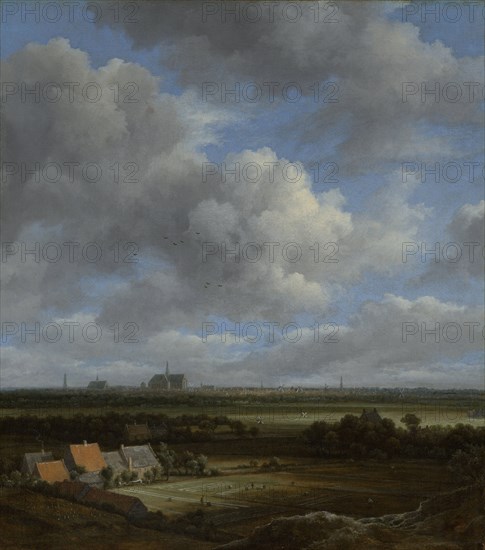 View of Haarlem from the Northwest, with the Bleaching Fields in the Foreground, The Netherlands, Jacob Isaacksz. van Ruisdael, c. 1650 - c. 1682