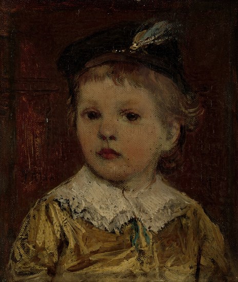 Portrait of Willem, presumably Willem Matthijs Maris Jbzn, son of Jacob Maris, Jacob Maris, c. 1876