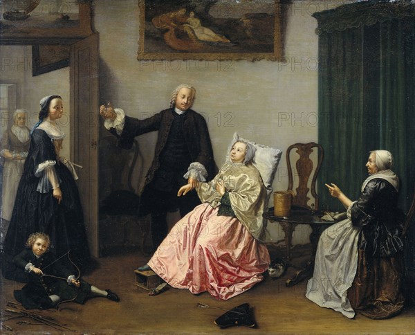 Doctor's Visit, Elisabeth Geertruida Wassenbergh, 1750 - 1760