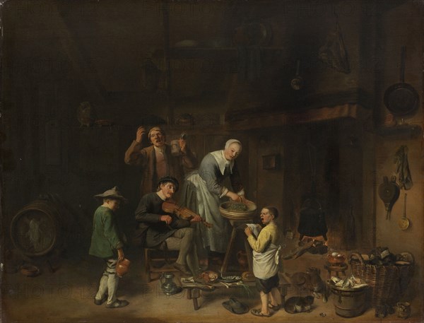 Singing Peasant Family, Pieter Jacobsz. Duyfhuysen, 1640 - 1677