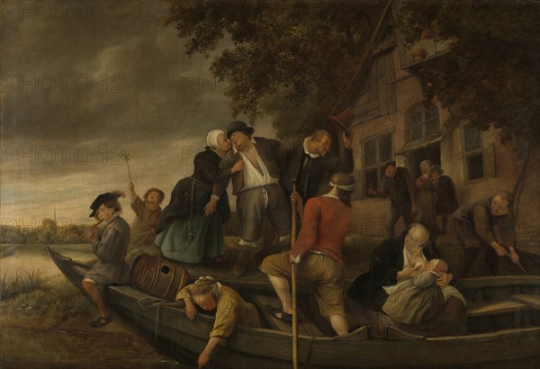 The merry homecoming, Jan Havicksz. Steen, 1670 - 1679