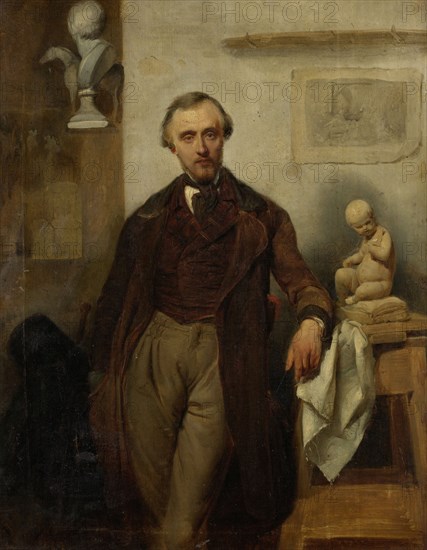 Portrait of a Sculptor, perhaps Johannes Antonius van der Ven, Anonymous, c. 1845