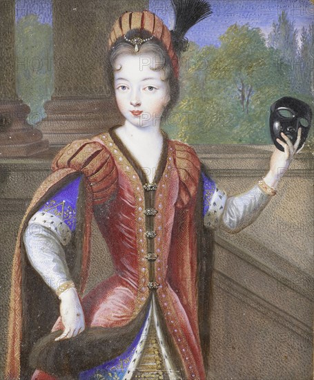 Portrait, a young woman, possibly Marguerite of Valois, 1553-1615, daughter of Henry II, Anonymous, 1690 - 1710
