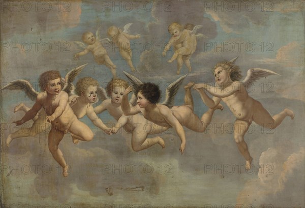 Pointing putti, Anonymous, c. 1650