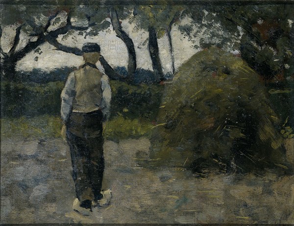 Farmer near a haystack, 1889, Richard Roland Holst, 1889