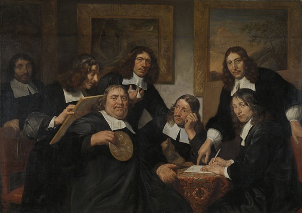 The Syndics of the Guild of Saint Luke in Haarlem, 1675, The Netherlands, Jan de Bray, 1675