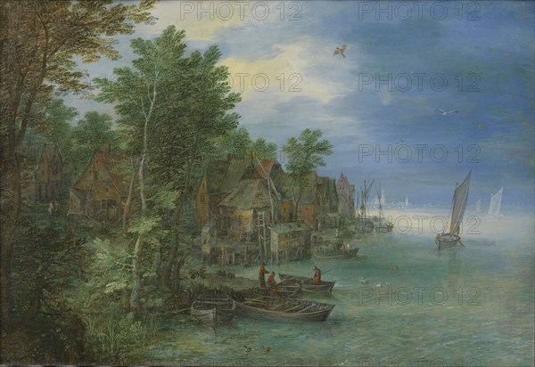 View of a Village along a River, Jan Brueghel, I, 1604