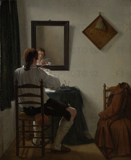 A Writer Trimming his Pen, Jan Ekels, II, 1784