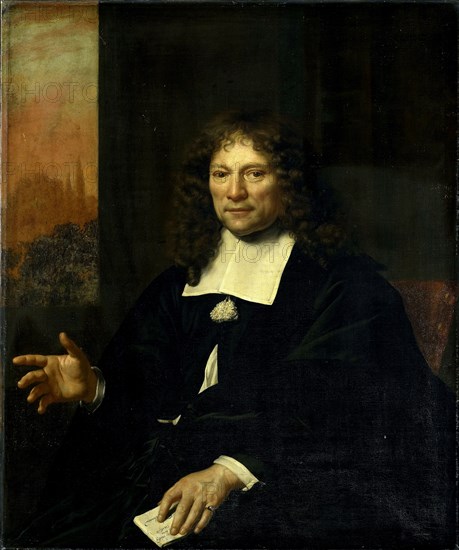 Portrait of Daniel Niellius, Elder of the Remonstrant Congregation at Alkmaar and Syndic, Adriaen Backer, 1671