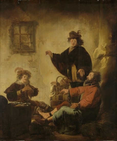 Joseph in Prison Interpreting the Dreams of Pharaoh's Butler and Baker, Benjamin Gerritsz Cuyp, 1630 - 1652