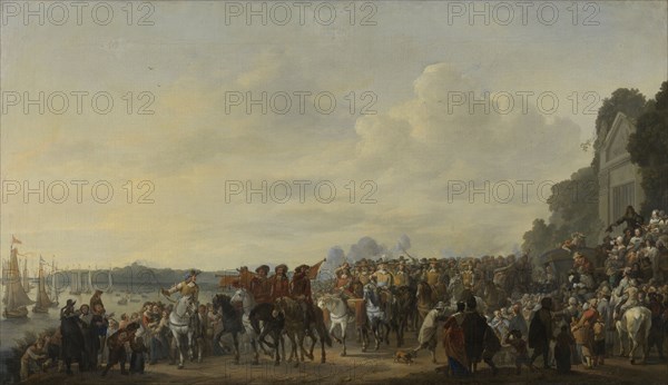 Charles II's Halting at the Estate of Wema on the Rotte during his Journey from Rotterdam to The Hague, 25 May 1660, Johannes Lingelbach, 1650 - 1674
