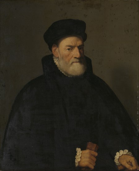 Portrait of an Old Man, probably Vercellino Olivazzi, Senator from Bergamo, attributed to Giambattista Moroni, 1560 - 1570