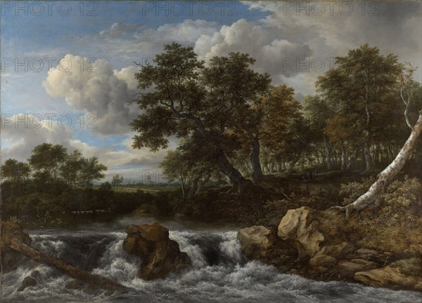 Landscape with Waterfall, Jacob Isaacksz. van Ruisdael, c. 1668